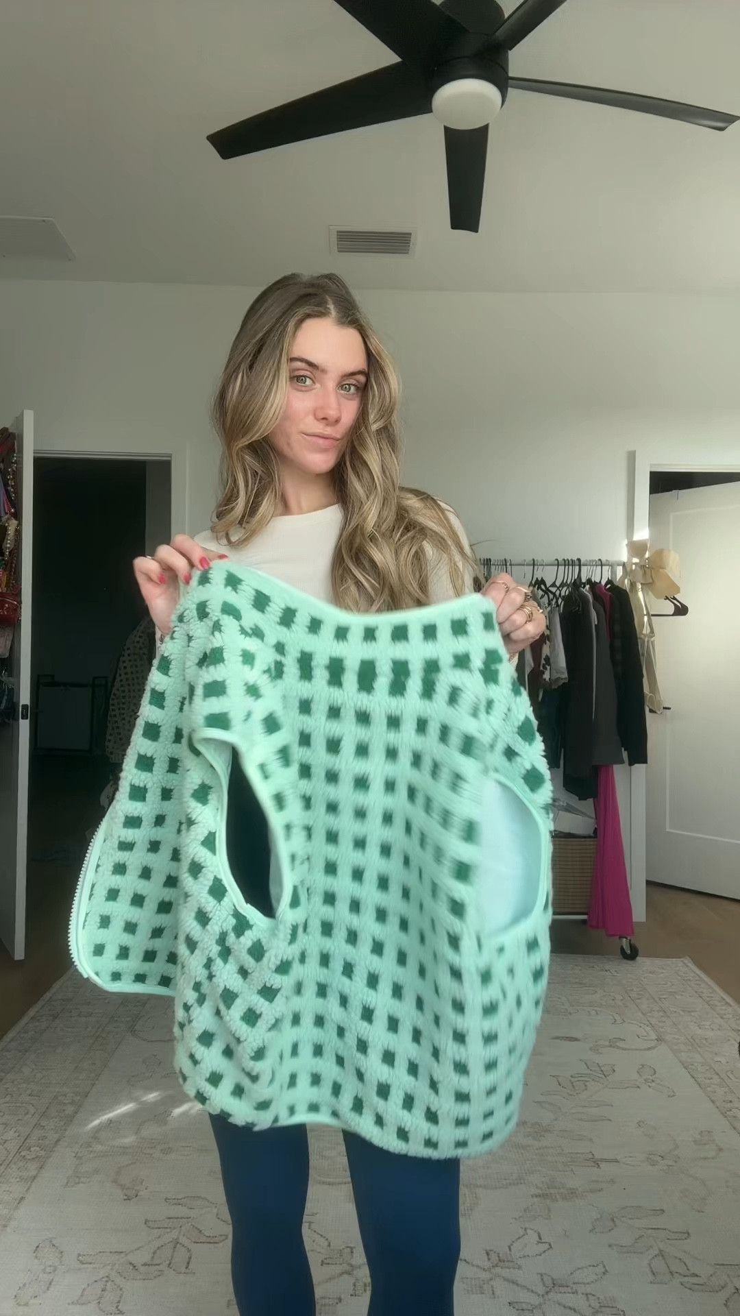 Amazon size small Womens Checkered Sherpa Vest Sleeveless Winter Fleece Jacket High Neck Zip Up Plaid Gilet with Chest Pocket

#LTKSaleAlert #LTKFindsUnder50 #LTKootd