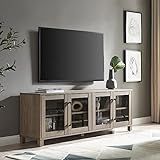 Quincy Rectangular TV Stand for TV's up to 80" in Antiqued Gray | Amazon (US)