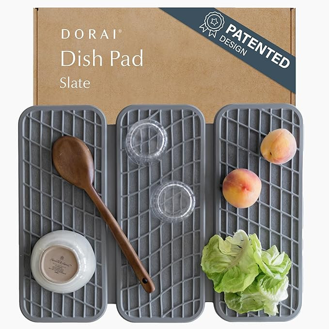 Dorai Home Dish Pad - Collapsable Stone Dish Drying Mat with Diatomaceous Earth for Quick Drying ... | Amazon (US)