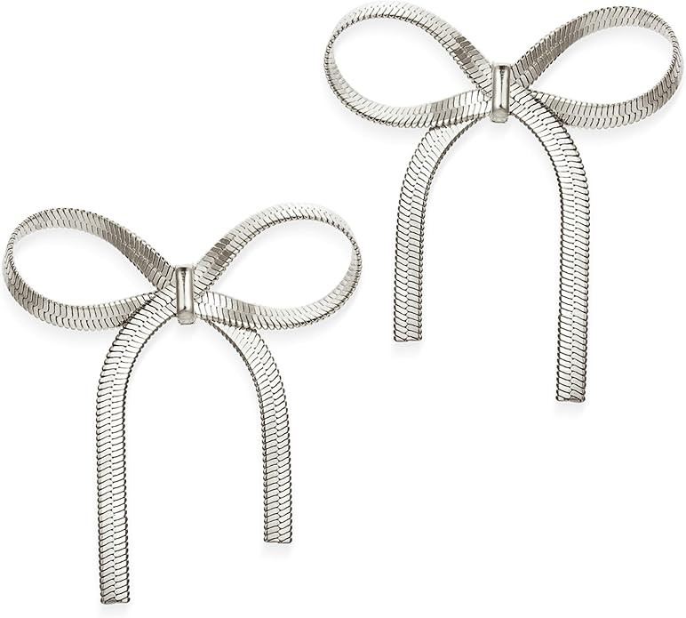 JeanBeau Long Chain Bow Dangle Drop Tassel Earrings for Women Statement Ribbon Fringe Waterfall D... | Amazon (US)