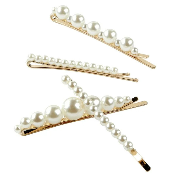 Tayshia by Scünci Firm Grip, Statement Pearl Bobby Hair Pins, Assorted Designs, 4 Ct - Walmart.c... | Walmart (US)