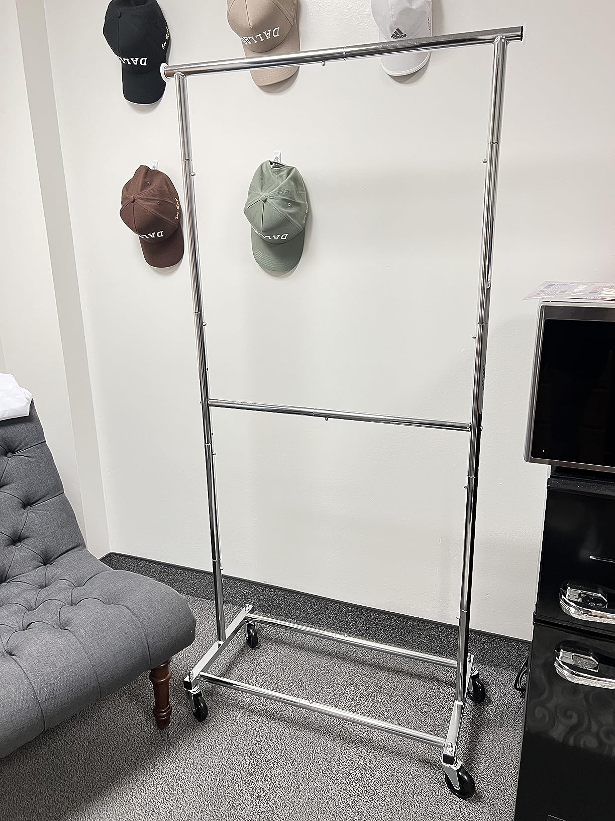 Simple Trending Double Rod Clothing Garment Rack, Rolling Clothes Organizer on Wheels for Hanging... | Amazon (US)