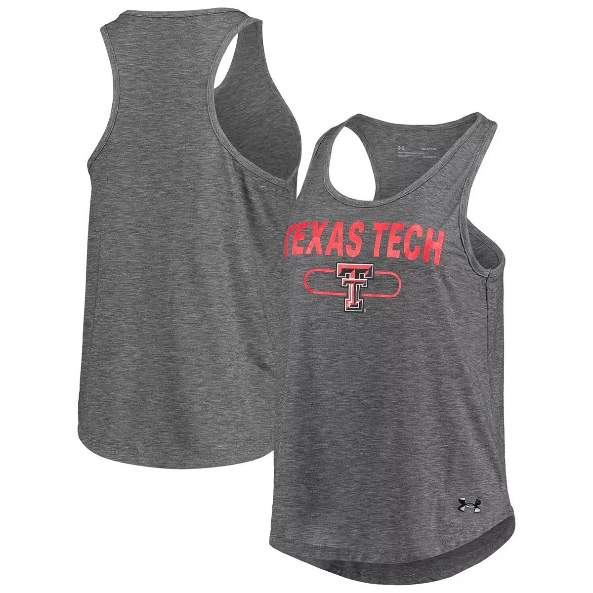 Women's Under Armour Heathered Charcoal Texas Tech Red Raiders Tri-Blend Performance Tank Top | Kohl's
