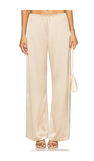 LESET Barb Wide Leg Pant in Beige. - size L | Revolve Clothing (Global)