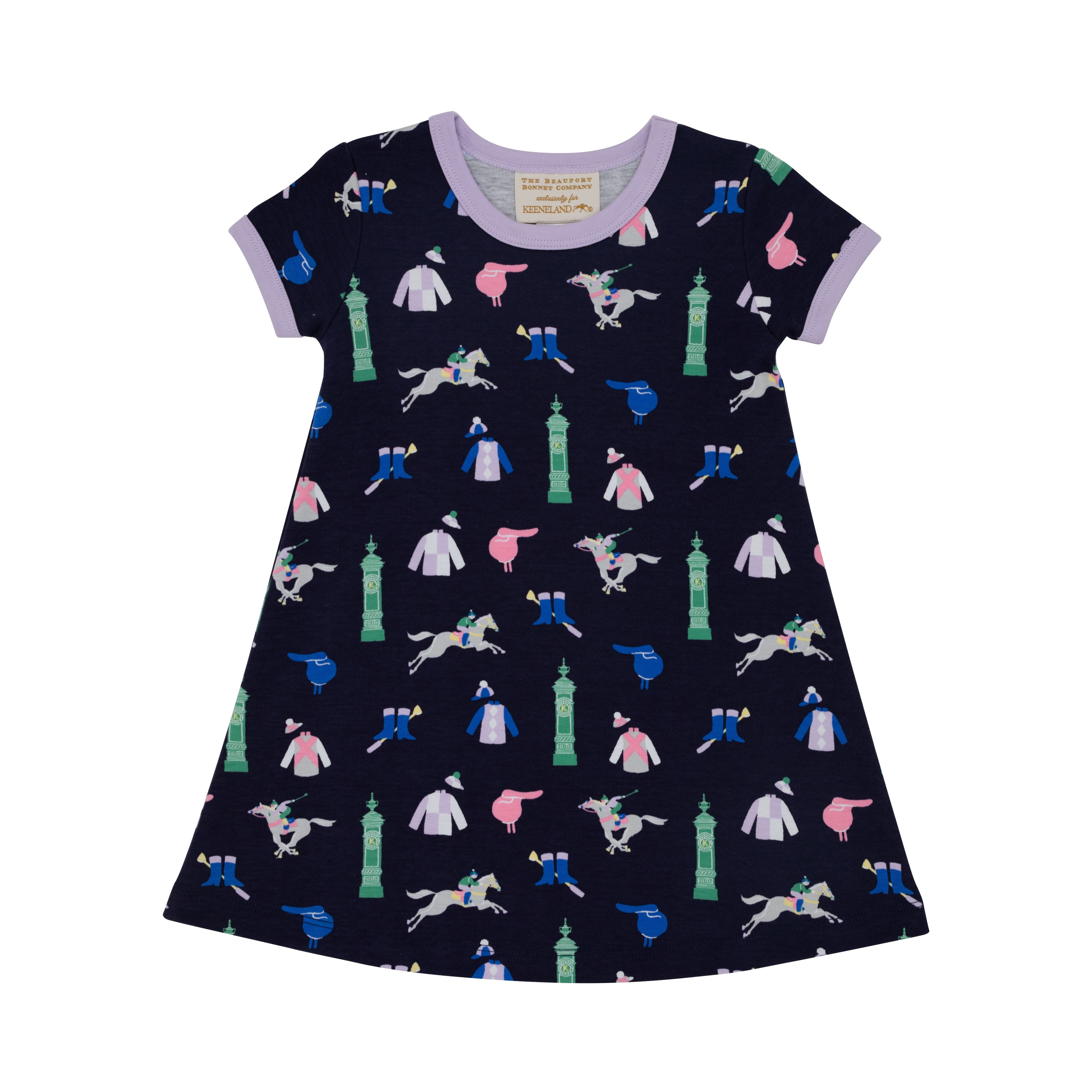 Polly Play Dress - Sunrise Trackside with Lauderdale Lavender | The Beaufort Bonnet Company