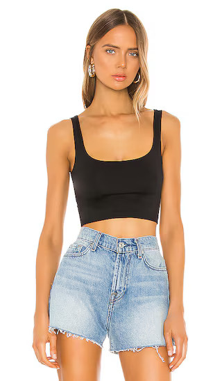 Scoop Neck Crop Top in Black | Revolve Clothing (Global)