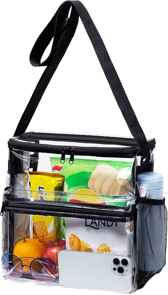 Vorspack Clear Tote Bag - Clear Bag Stadium Approved 12x12x6 Clear Lunch Bag for Sports Events Co... | Amazon (US)