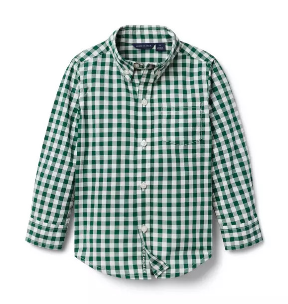 Gingham Poplin Shirt | Janie and Jack