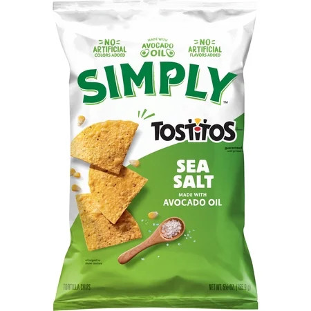 Simply Tostitos Sea Salt And Avocado Oil Tortilla Chips, 5.5 oz | Walmart (US)