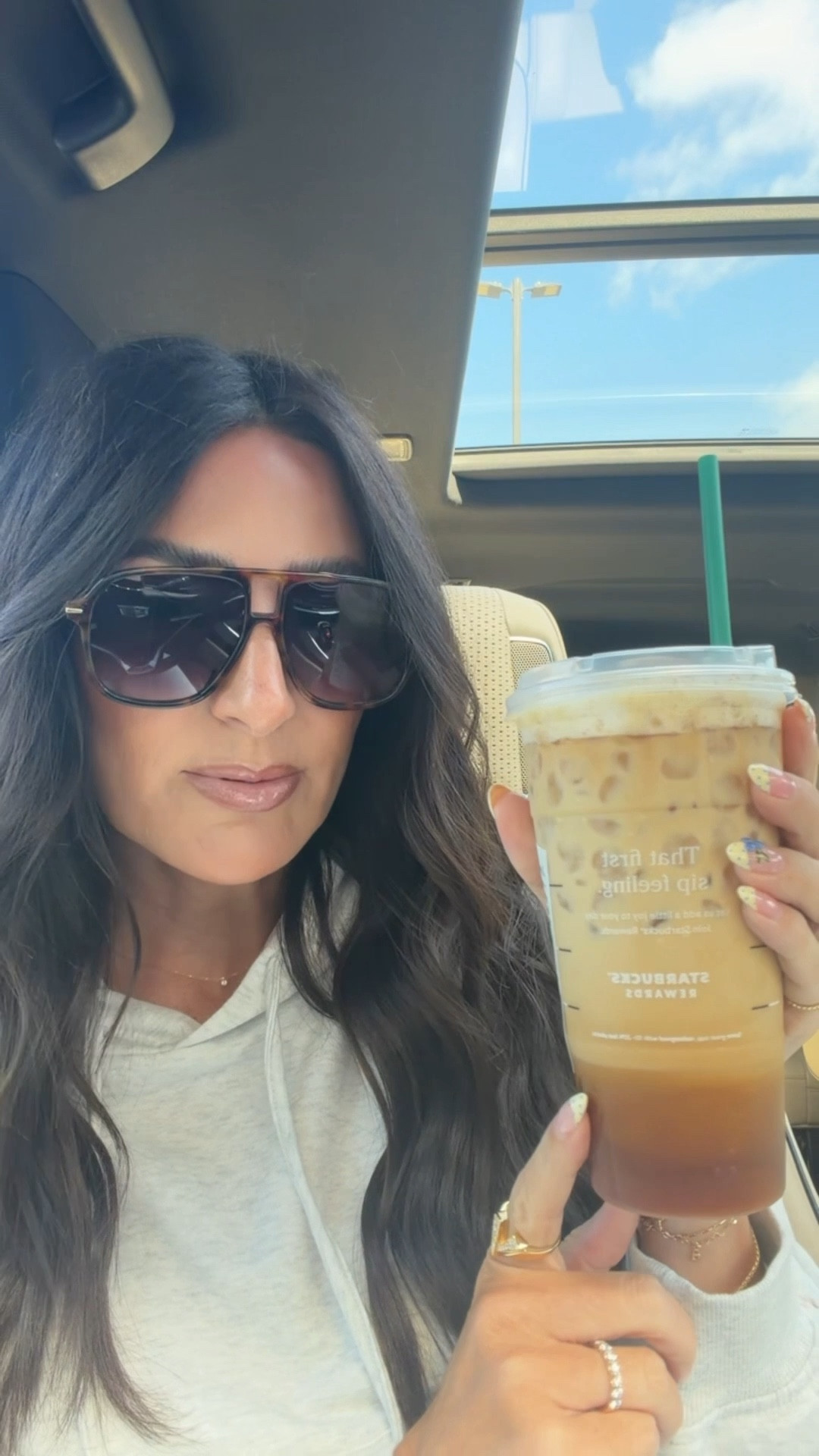 My coffee order is the brown sugar shaken espresso. I’m wearing the cute little bubble gem sweatshirt from Walmart today! I’m in a medium 

#LTKdayinmylife #LTKgrwm #LTKootd