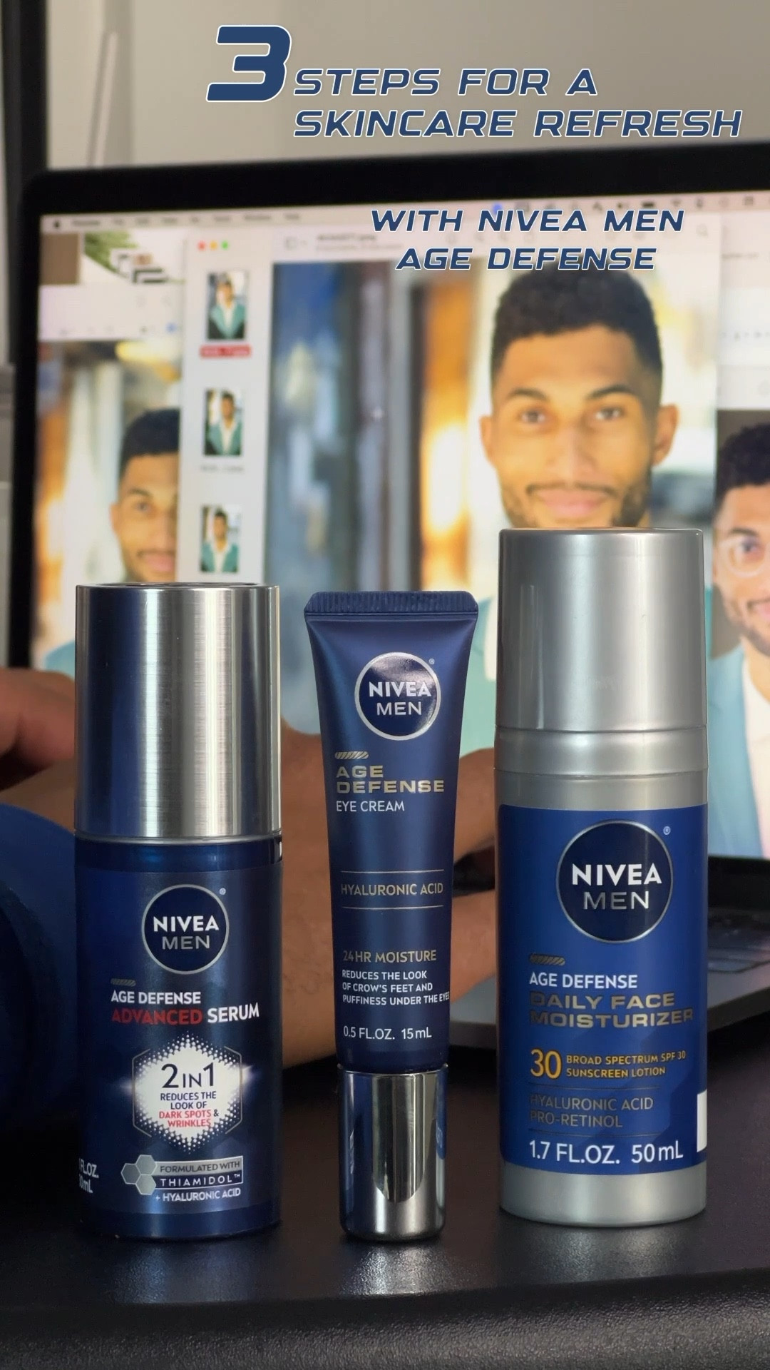 #ad You’re 3 steps away from a skincare refresh with #NiveaMen’s #AgeDefense line:
1. The advanced face serum helps reduce the look of dark spots and lines, 
2. the eye cream helps lighten things up under the eyes
3. the moisturizer’s packed with hydration and SPF for 2-in-1 impact.

@NiveaMenUSA #target #targetpartner @target #grooming #skincare #men

#LTKBeauty #LTKMens #LTKFindsUnder50