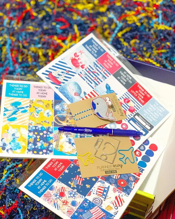 Nautical Planner stickers, whale planner clip, plane and camera paperclips. JUNE 2019 Planner Env... | Etsy (US)