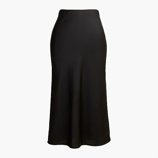 Satin slip midi skirt | J.Crew Factory