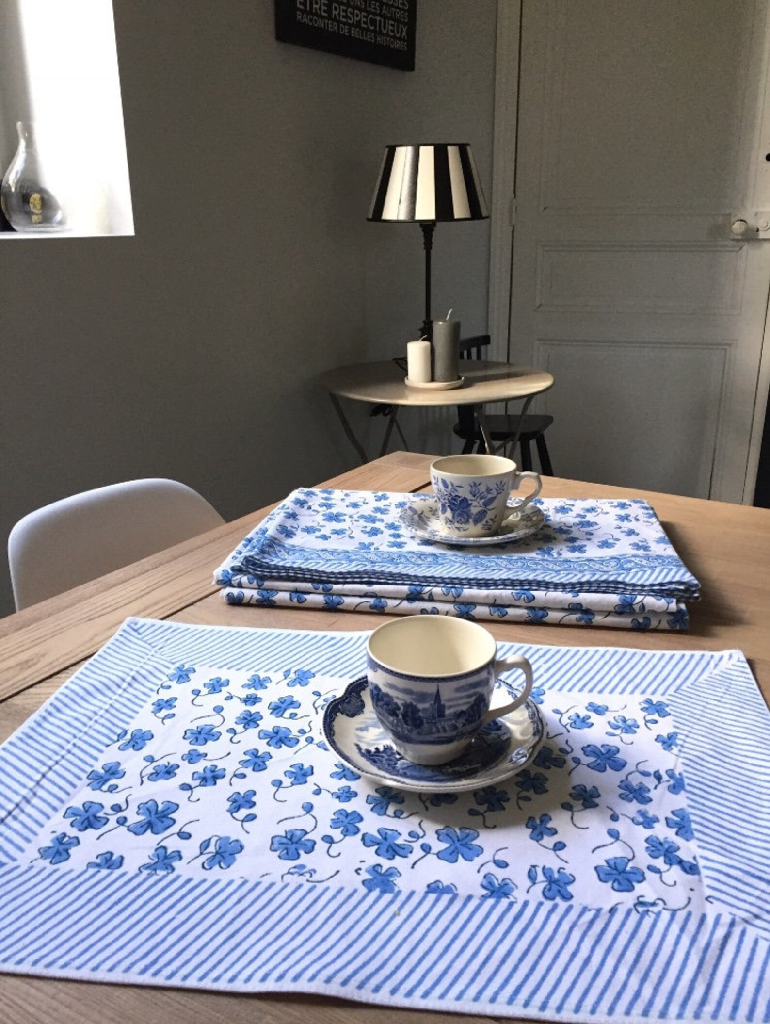 Blue Tablecloth EUGENIE Marina Table Linen Refined Cotton | Etsy | Etsy (US)