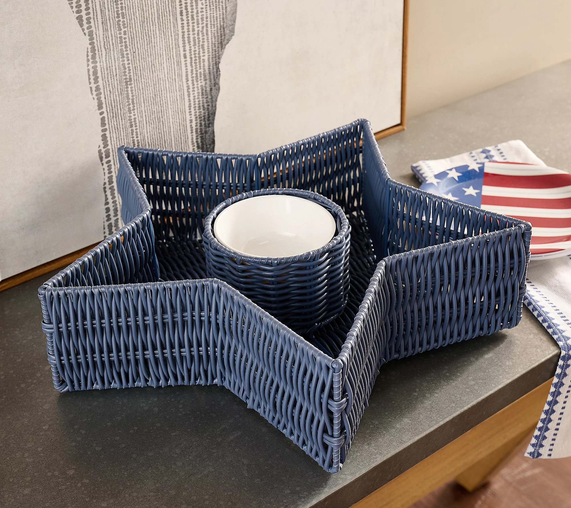 Martha Stewart 17"" Indoor/Outdoor Star Shaped Chip & Dip | QVC