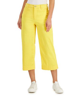 Charter Club High-Rise Wide-Leg Cropped Jeans, Created for Macy's & Reviews - Jeans - Women - Mac... | Macys (US)