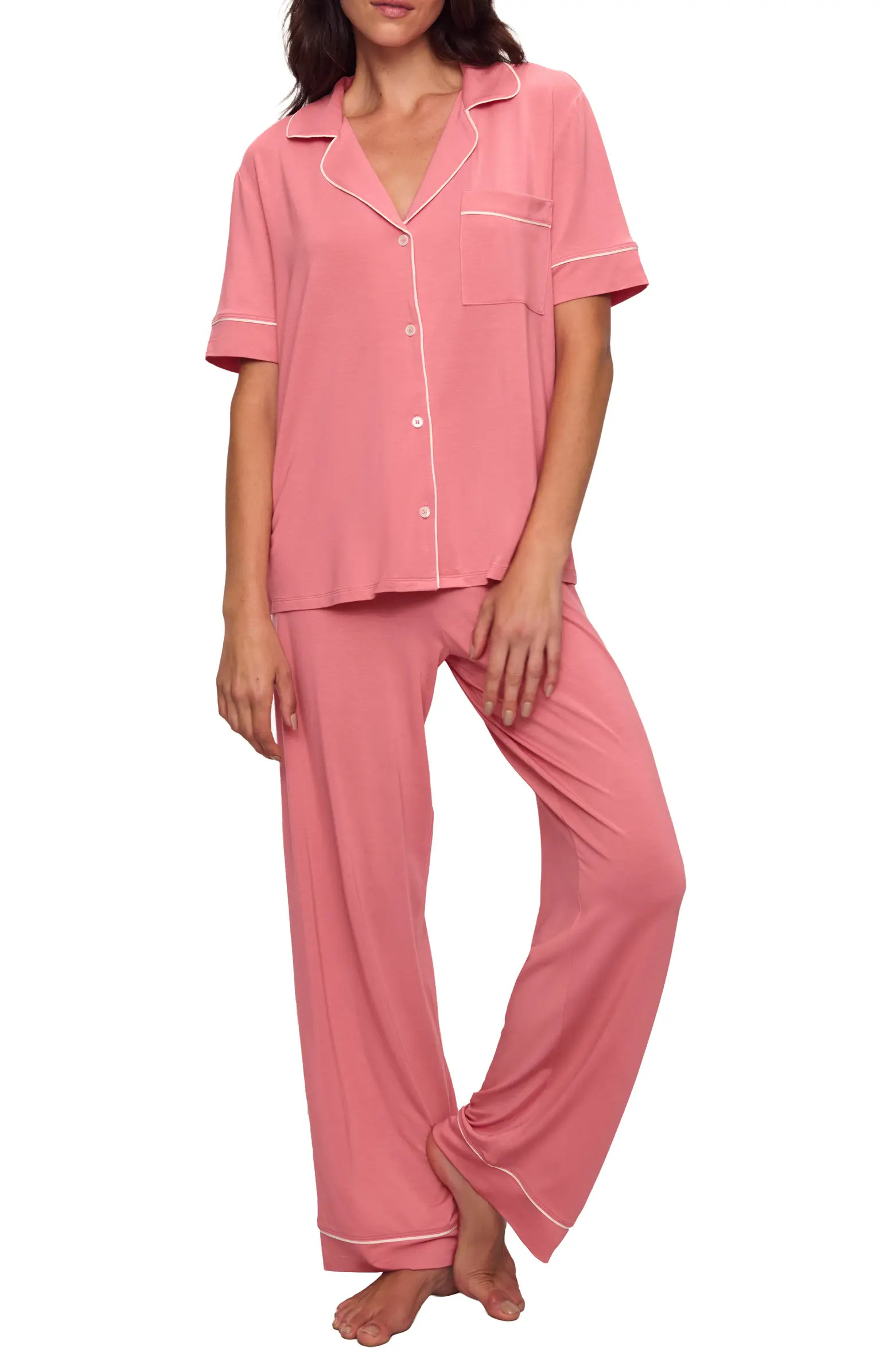 Gisele Short Sleeve Jersey Knit Pajamas | Nordstrom