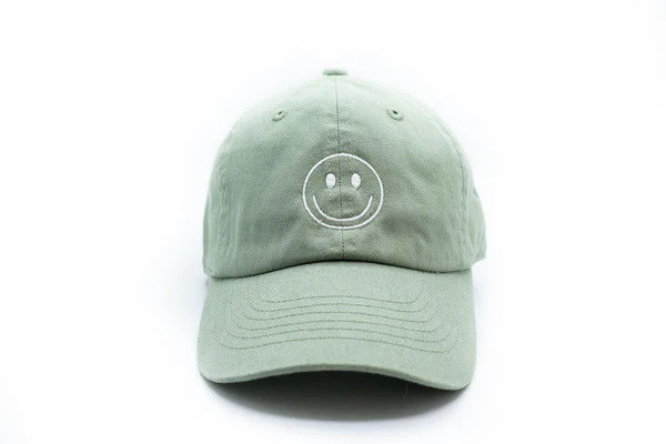 Dusty Sage Smiley Face Hat | Rey to Z