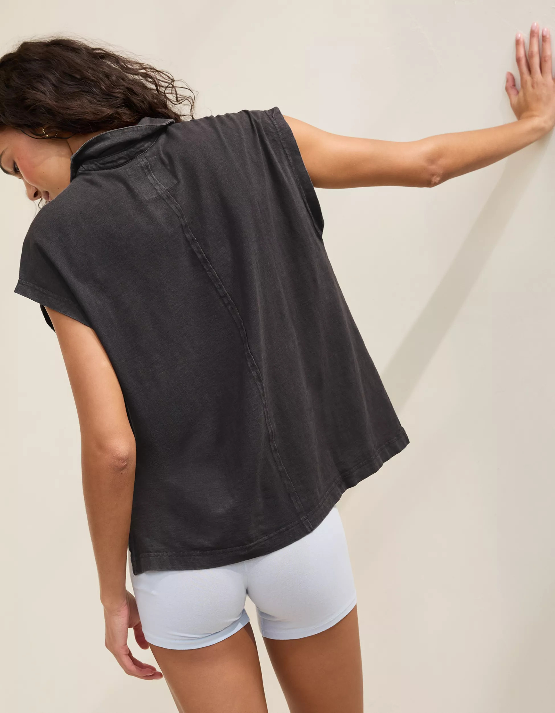 Aerie Happiest Oversized Polo T-Shirt | Aerie