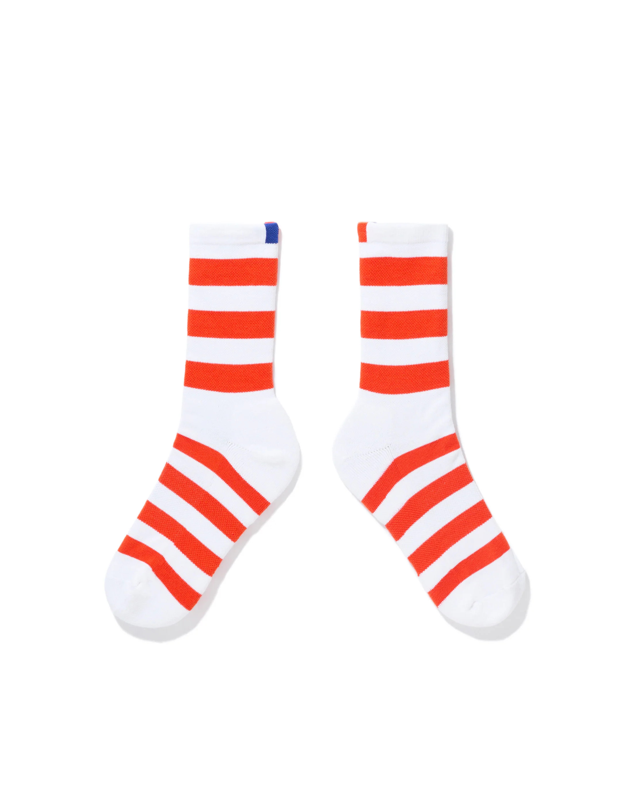 The Women's Striped Sock - White/Poppy | KULE (US)