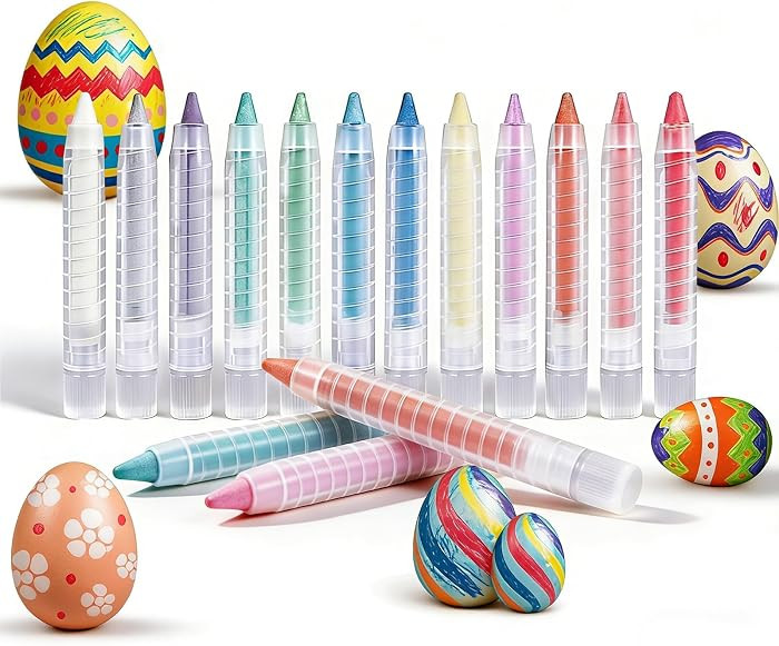 NewFamily 12-Color Dustless Chalk for Kids with Protective Holders, Washable & Non-Toxic, Smooth ... | Amazon (US)
