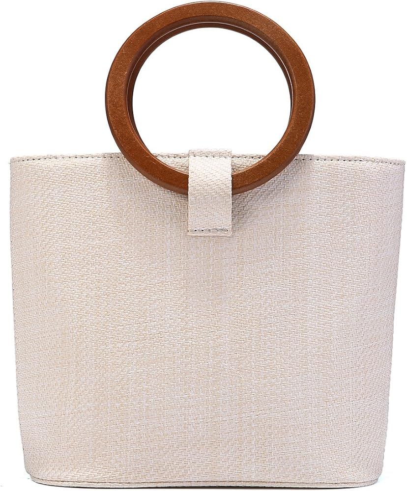 JOSEKO Womens Straw Handbag Straw Shoulder Bag for Beach Travel and Everyday Use | Amazon (US)