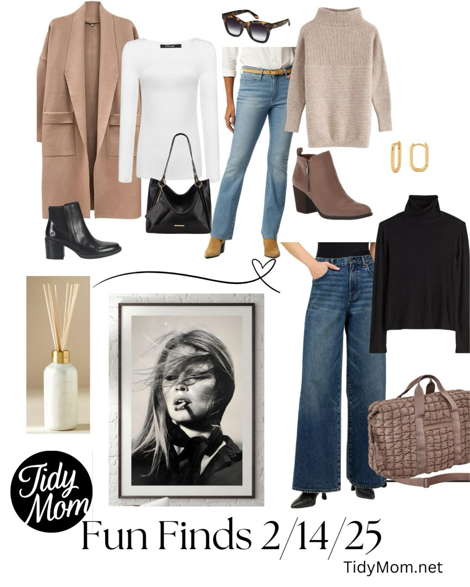 Friday Fun Finds!

Cardigan, jeans, ankle boots, bag, layering pieces, Bridget Bardot, art

#LTKStyleTip #LTKHome #LTKSaleAlert