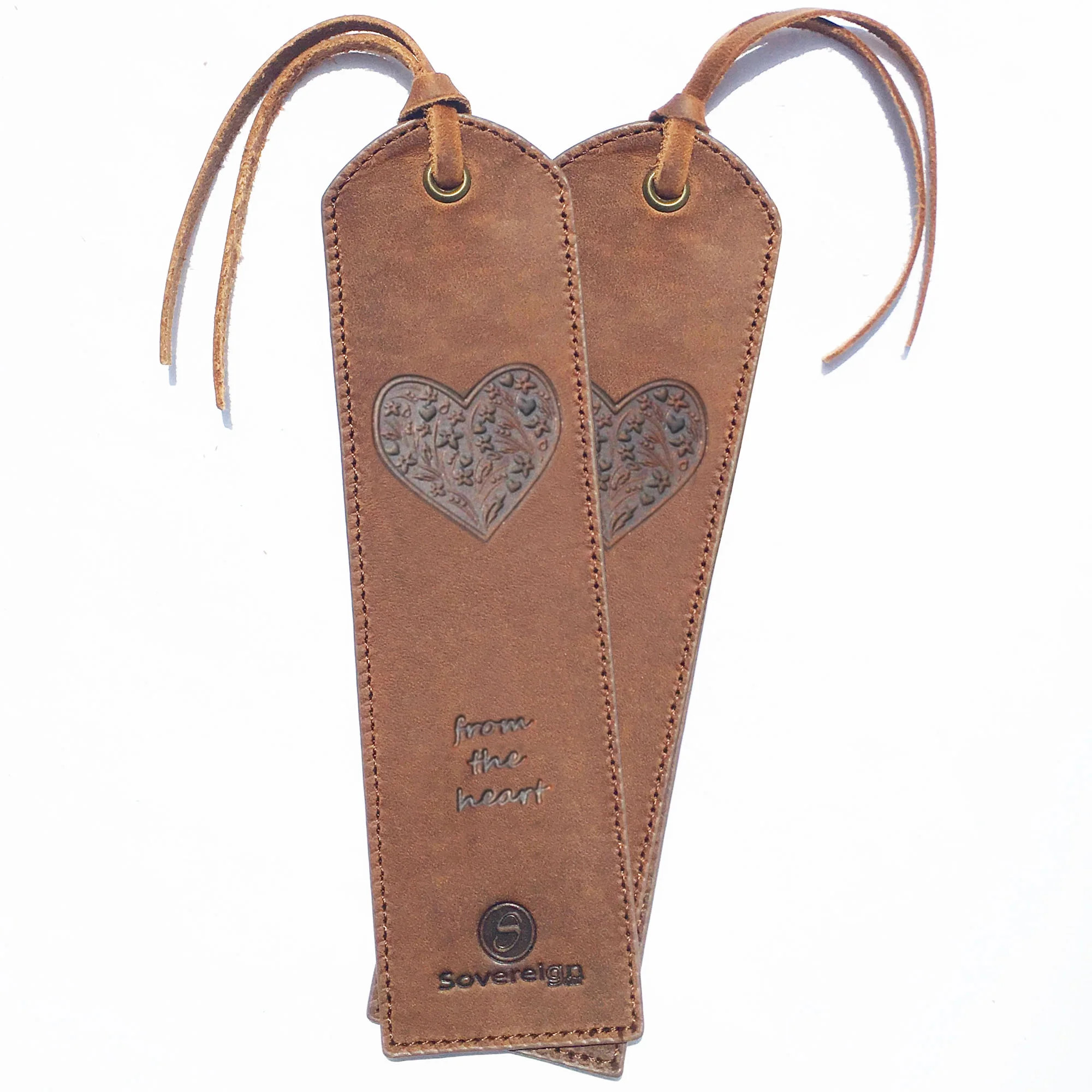 Leather Bookmark Handmade with Heart Design - 2 Genuine Leather Book Marks - Unique Bookmarks for... | Walmart (US)