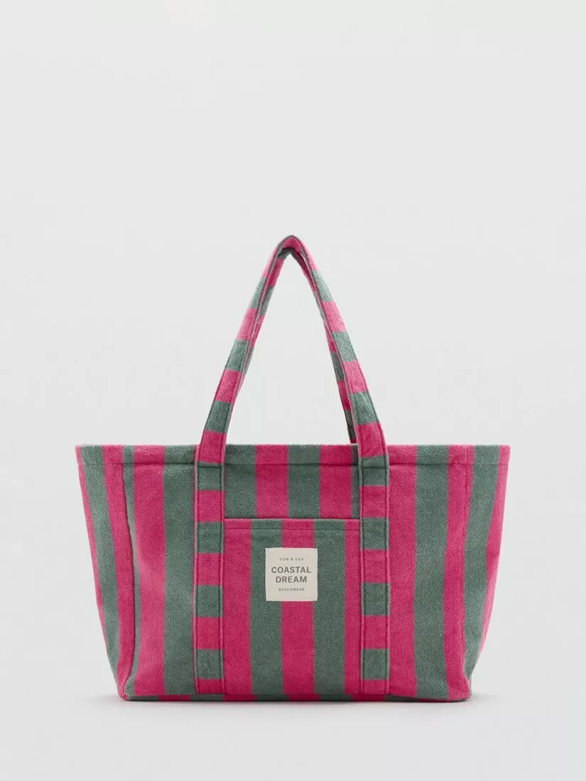 Mango Striped Cotton Tote Bag | John Lewis (UK)