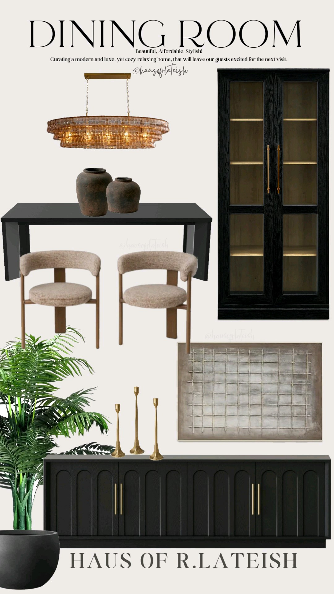 Stunning, Affordable Dining Room pieces that create a cozy, warm space your family and guests will enjoy. #DiningRoomStyling #InteriorDesign #HomeDecor #StylingIdeas #ModernHome #HomeFinds #CuratedHome 

#LTKHome #LTKSaleAlert