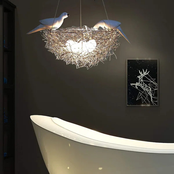 Isman 5 - Light White Unique/Statement Pendant | Wayfair North America
