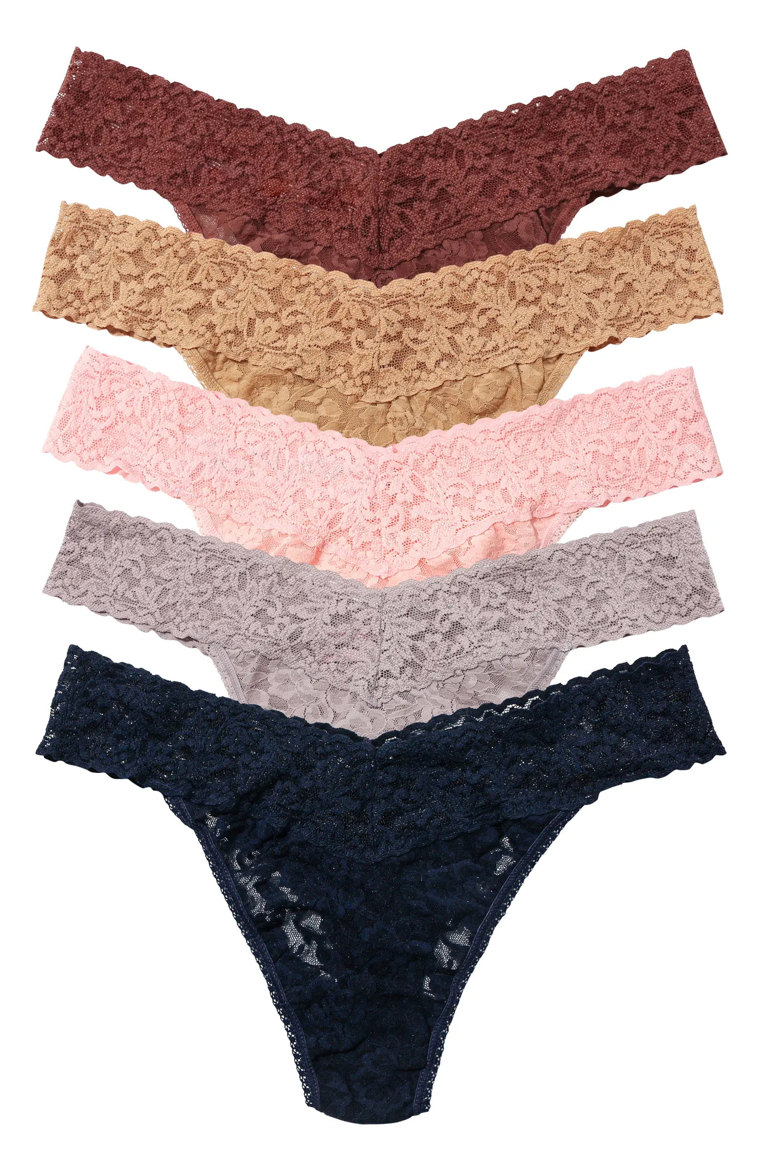Hanky Panky Holiday Cracker Assorted 5-Pack Original Rise Thongs | Nordstrom | Nordstrom