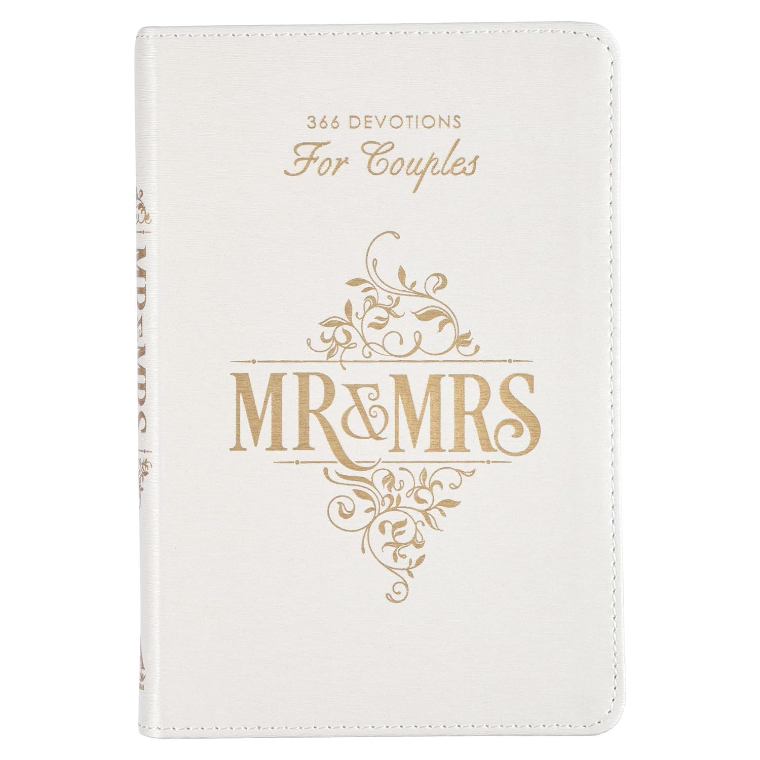 Mr. and Mrs. 366 Devotions for Couples - White Faux Leather Devotional Gift Book for Bride and Gr... | Amazon (US)