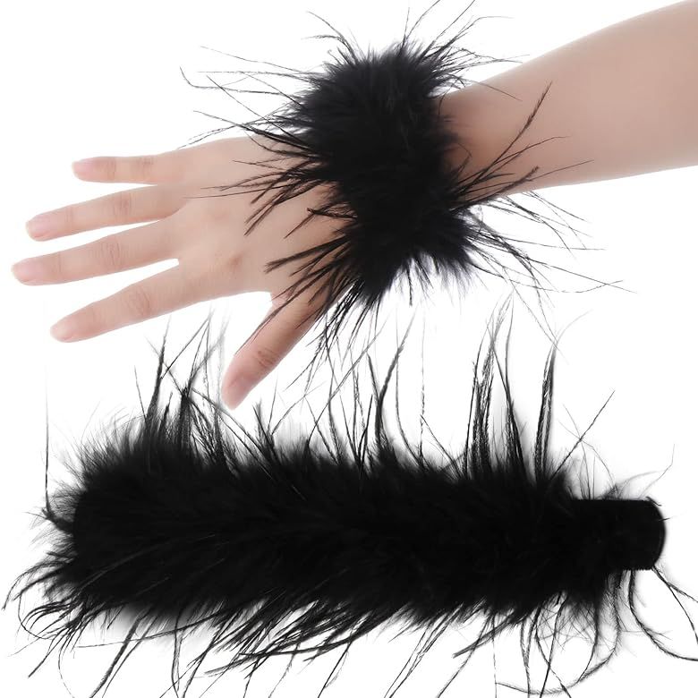 genenic 1Pc Women's Feather Slap Bracelet Watch Patting Circle Slap Ring Wrist Decoration Cuff Sleev | Amazon (US)