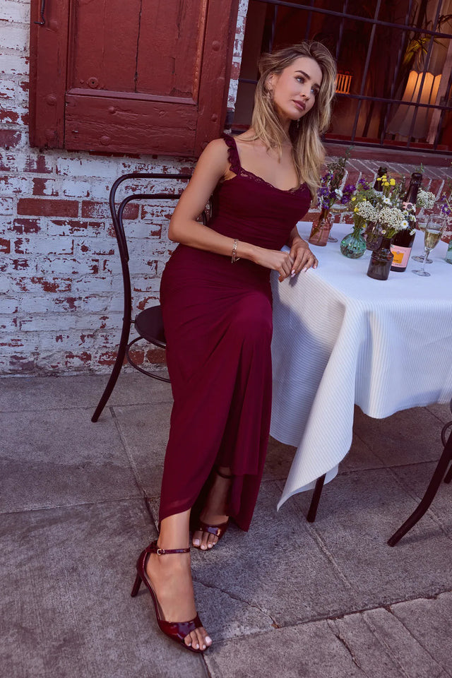 Morgana Lace-Up Ruched Mermaid Dress | Windsor Stores