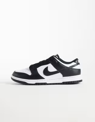 Nike Dunk low retro trainer in black and white | ASOS (Global)