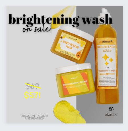 Discount Code: ANDREA51124 [ website : wildplus.co/products 
This vegan friendly set is my favorite brightening wash + scrub & would make as a great valentines gift for your love!

BRIGHTENING MASK 🍯
- Reduces acne breakouts and scars
- Lightens your dark spots
- Moisturizes your skin naturally 
BRIGHTENING WASH ⭐
-️ Lightens your dark spots
- Brightens your skin naturally 
- Smoothens your skin
BRIGHTENING SCRUB ⚡
- Reduces ingrown hairs 
-️ Lightens your dark spots
- Eliminates dry skin
++
It’s made with all natural ingredients! 

#LTKbeauty #LTKSale #LTKGiftGuide