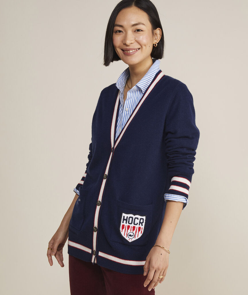 Women's Limited-Edition Head Of The Charles® Varsity Cashmere Cardigan | vineyard vines