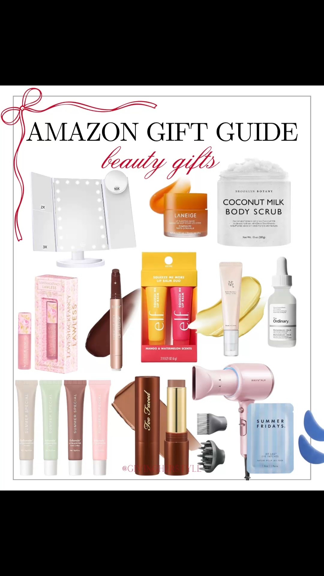 Beauty guru gift guide from Amazon 

Amazon finds, Amazon gift guide, gifts on Amazon, skincare, beauty, makeup, gifts for her, gifts for teen girls, stocking stuffers for her, gift guide for her, gifts under $25, gifts under $50

#LTKGiftGuide #LTKHoliday #LTKBeauty