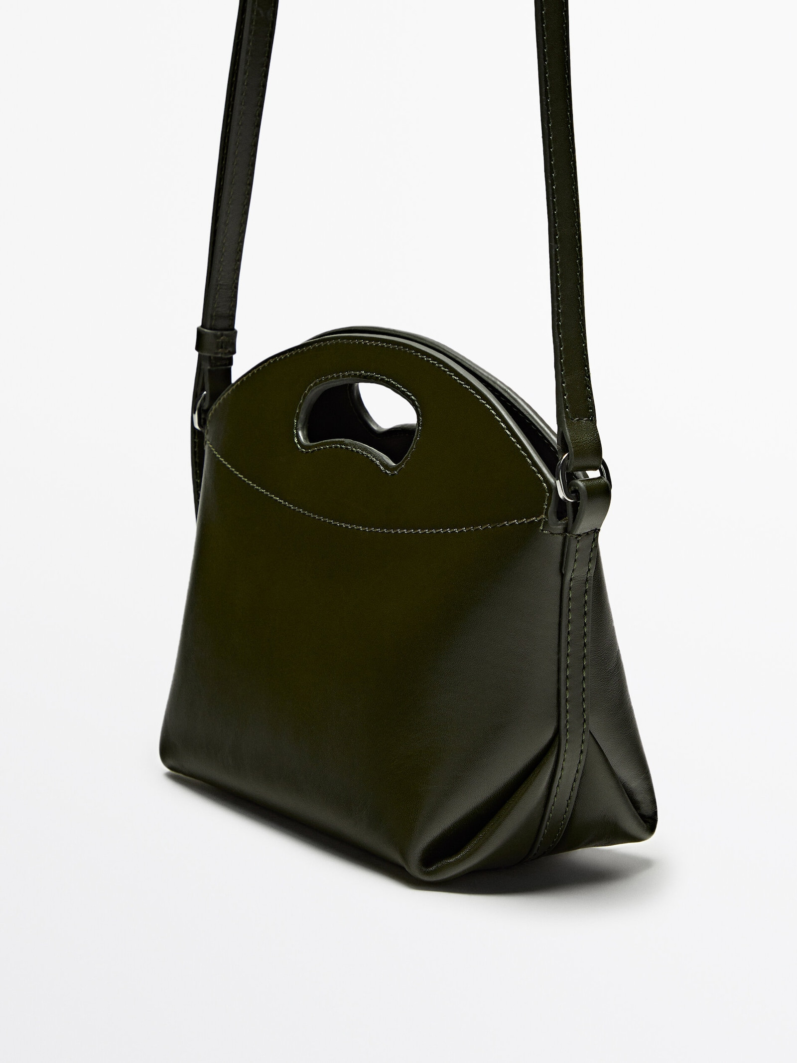 Mini-Umhängetasche aus Nappaleder | Massimo Dutti DE