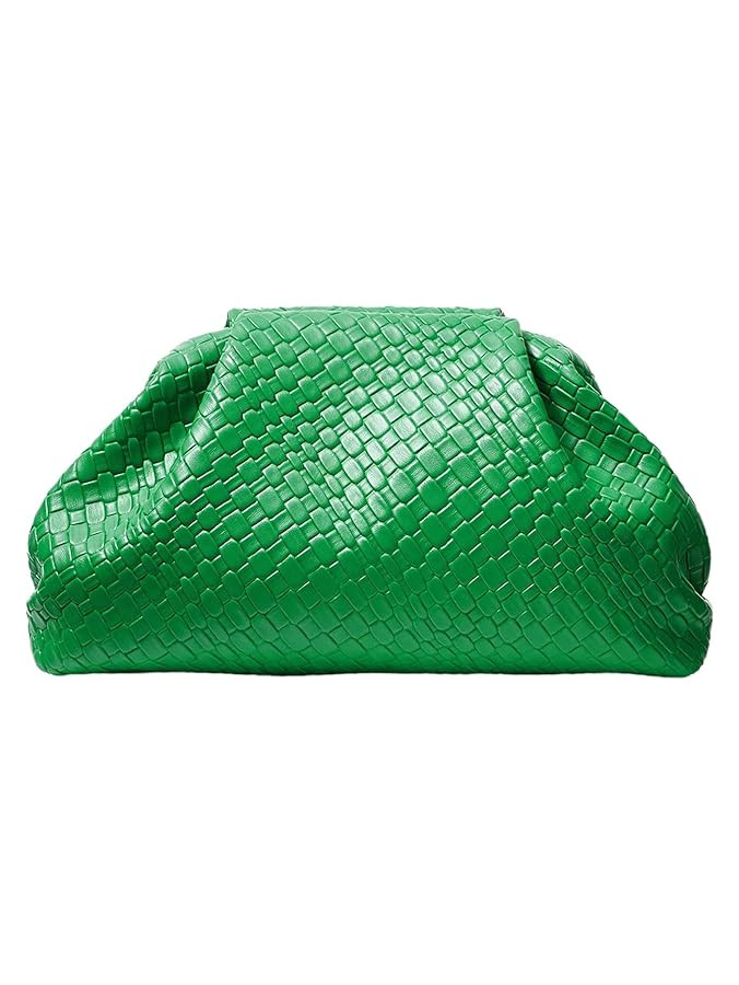 QWINEE Women's Woven Evening Bag Dumpling Clutch Purse No Strap Handbags Elegant Faux PU Leather ... | Amazon (US)