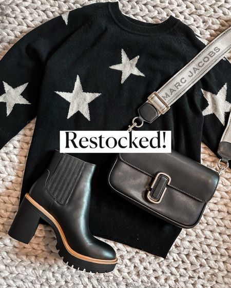 Star Sweater
Fall Sweater 
Black Boots
Waterproof Boots 
Wide Leg Jeans 
Marc Jacobs Bag 
Fall Outfit 
Fall Fashion 


#LTKstyletip #LTKitbag #LTKU #LTKshoecrush #LTKSeasonal