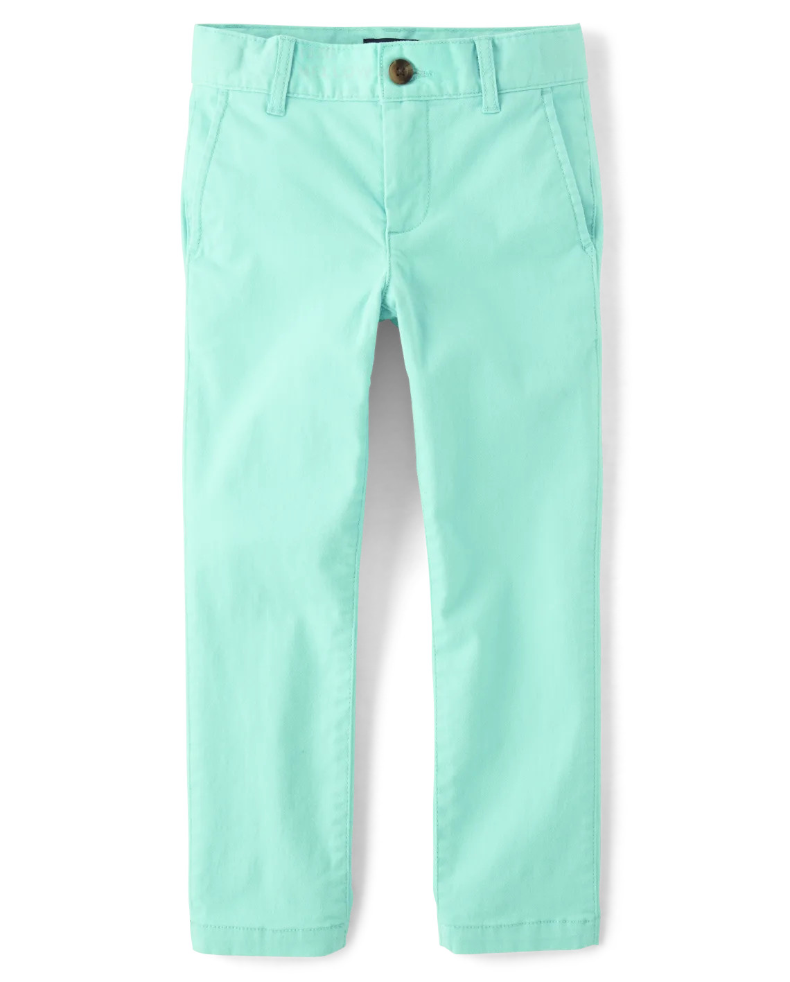 Boys Uniform Stretch Straight Chino Pants - aqua | The Children's Place