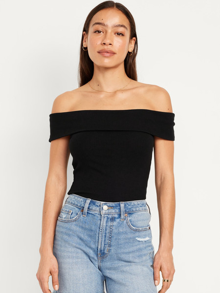 Off-Shoulder Ribbed Top | Old Navy (US)