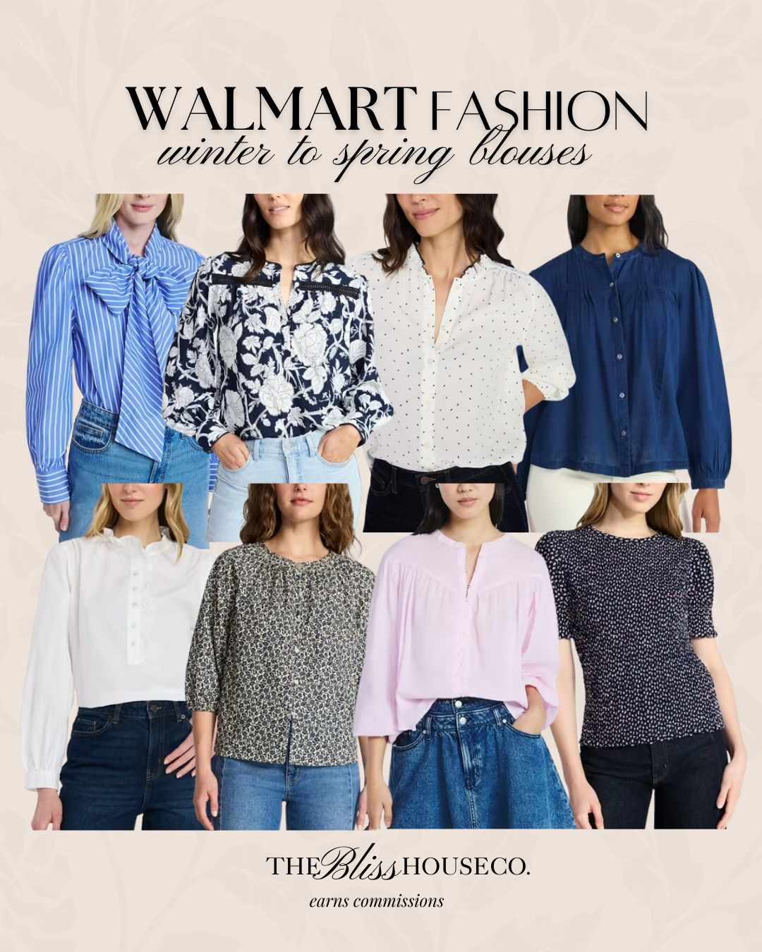Winter-to-spring blouses from Walmart 🤍 Easy styles for layering now and wearing on their own as the weather warms.

Walmart fashion, winter to spring tops, blouse styles, lightweight layers, everyday outfits, neutral prints, work to weekend, affordable finds, spring wardrobe staples. 

 #LTKootd #LTKWorkwear