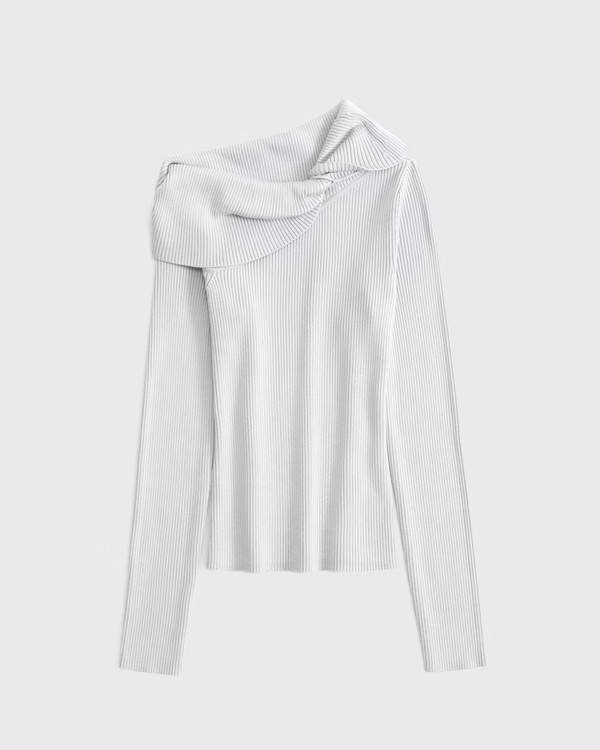 Women's Asymmetrical Twist Sweater | Women's Tops | Abercrombie.com | Abercrombie & Fitch (US)