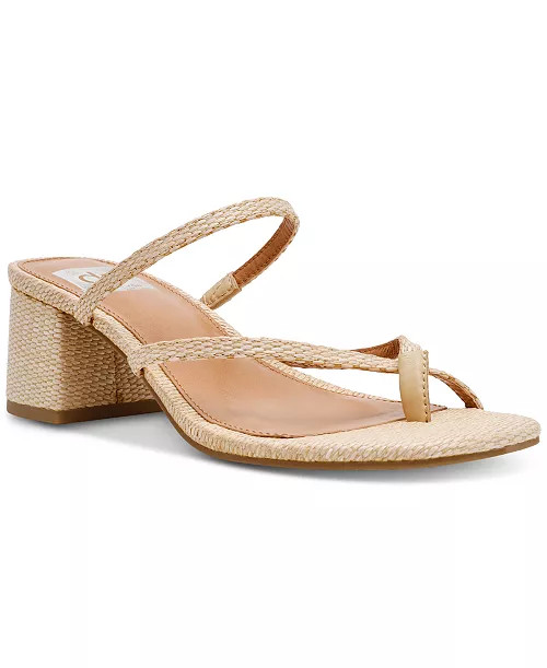 DV Dolce Vita Lumena Strappy Slide Block-Heel Sandals - Macy's | Macy's