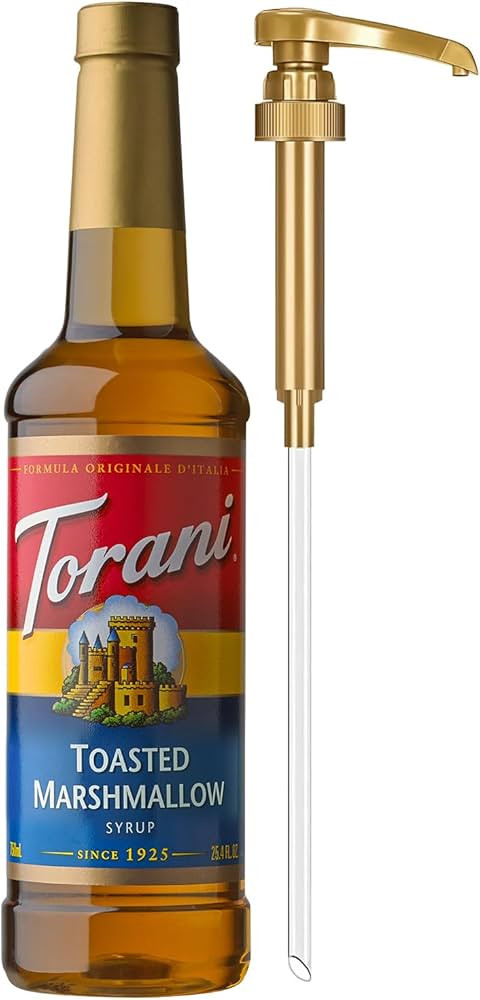 Torani Coffee Syrup, Toasted Marshmallow Flavored Syrup for Drinks, Pump Included, 25.4 Fl Oz | Amazon (US)