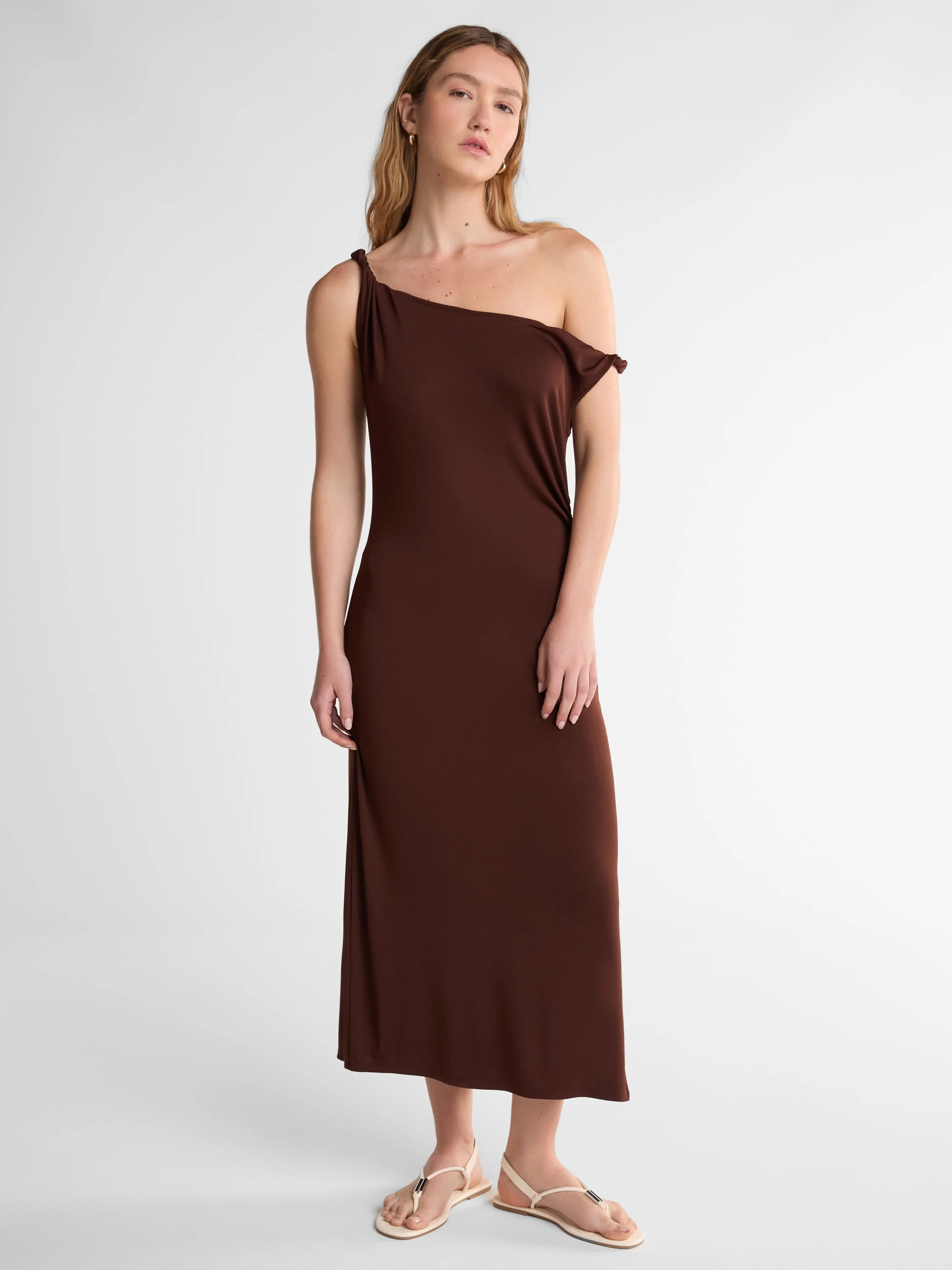 Scoop Women’s Asymmetrical Maxi Dress, Sizes XS-XXL | Walmart (US)