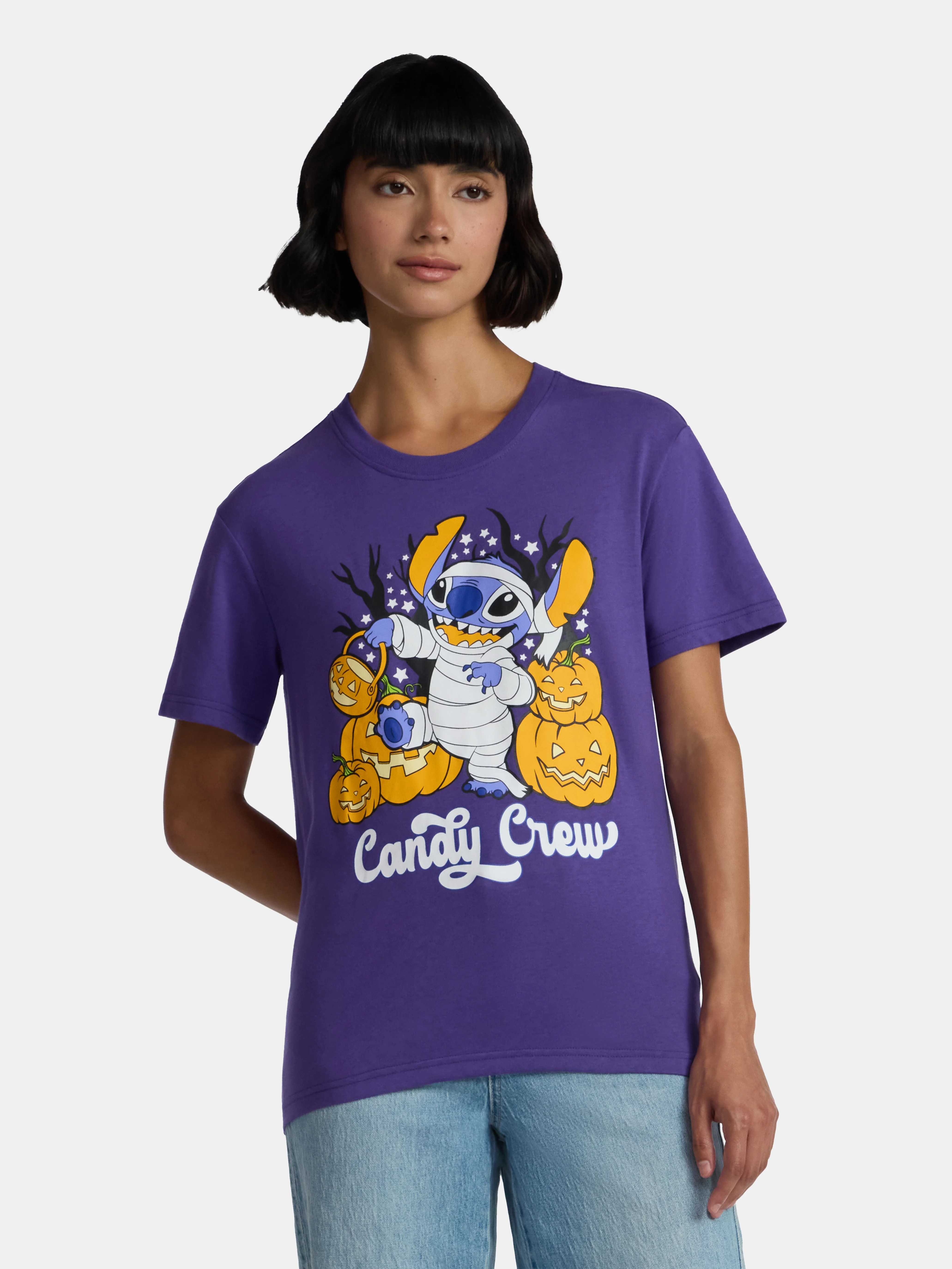 Halloween Lilo & Stitch Mummy Women’s Graphic Tee, Sizes XXS-XXL | Walmart (US)